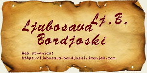 Ljubosava Borđoški vizit kartica